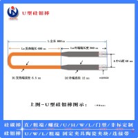 U型硅鉬棒高溫1700電爐二硅化鉬加熱棒mosi